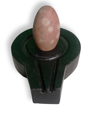 Image of 100% Natural Narmadeshwar Narmada Stone Shivling, Natural Narmada Stone Priyadarshan Shivling & Jaladhari, Kamalhasth. (1.5inch Shivling & 3inch Plate Jaladhari)