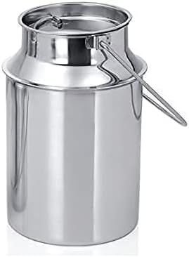 Stainless Steel Milk Can, Oil Can, Milk Barni, Ghee Storage Can, Silver Stainless Steel Milk Storage Can with Lid (5 Liter)