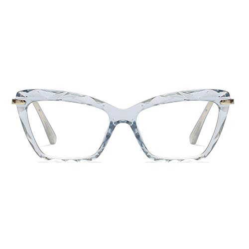 Womens Cat Eye Reading Glasses Fashion Crystal Eyewear Frame (Blue, 2.5) #TOP16
