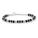 SIUMAL Mens Bracelet, Boho Stainless Steel Bracelets for Men, Beaded Bracelets, Jewelry Gifts for Husband, Father, Friends