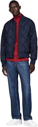 Tommy Hilfiger Herren Steppjacke Onion Quilted Bomber Übergangsjacke, Blau (Desert Sky), S – Ansicht 4