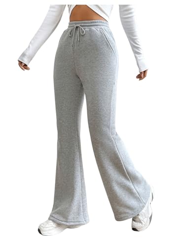 Grey Sweatpants Women Dndkilg Womens Corduroy Pants Flare Wide Leg