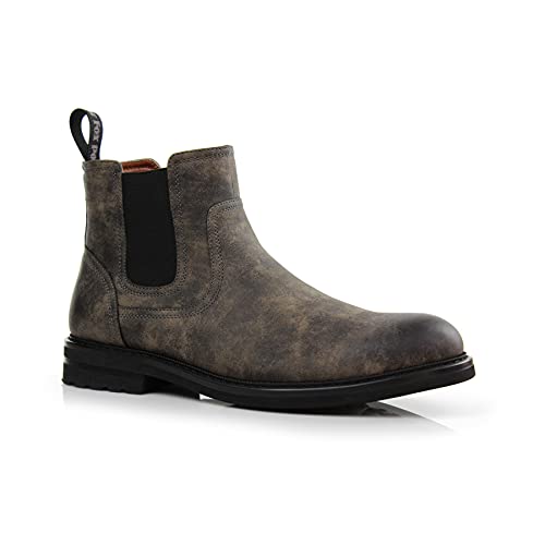 Image of Polar Fox Men's Classic High-Top Chelsea Boot | Stylish Slip-On Ankle Boot for Dress, Casual & Formal Wear
