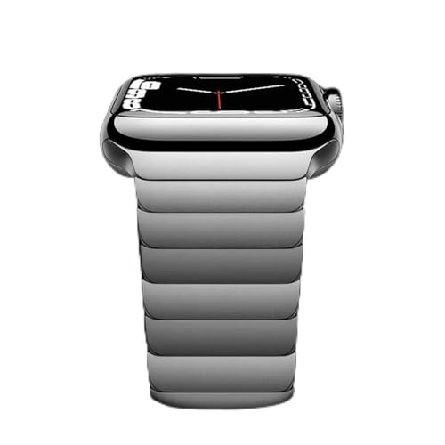 Boîtier de bracelet de luxe argenté pour iWatch 38/40/41 mm cadeau idéal pour homme