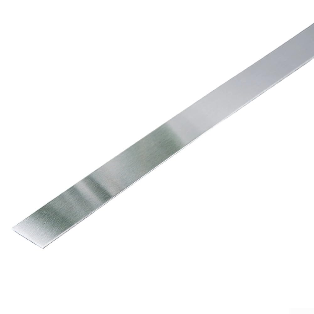 Brushed Stainless Steel Wall Trim Molding Strip 50mm x 5m Self-Adhesive Decorative Edge for Tile Ceiling Door Mirror Waterproof Dustproof(Silver)