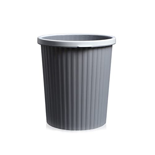 KYUSAR Cubo de Basura Papelera Pequeño Lata de Basura de plástico Redondo con asa, chasques de Basura, for baño, Dormitorio, Oficina, pequeño Espacio de Vida Bote de Basura (Color : C)