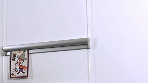 Hanging paper info rail KIT suspended cable student classroom work poster ticket tab grabber kitchen bar cafe order bar bill letter holder grip (Kit with one .5Meter rail))