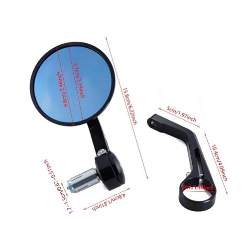 Espejos de manillar CNC para Royal Enfield Classic Interceptor retrovisores aluminio alta resistencia 3