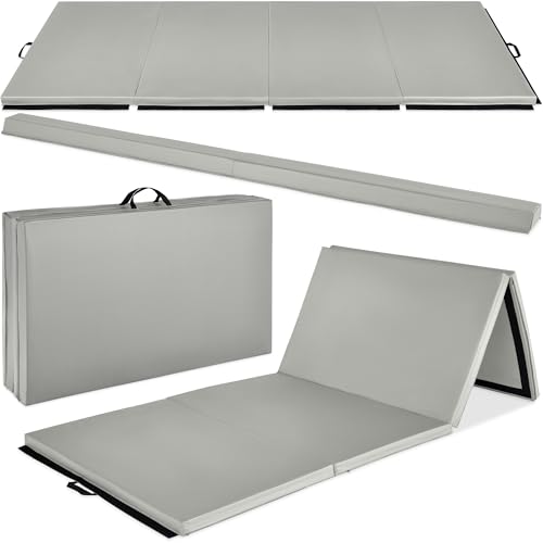 Image of Best Choice Products 10ftx4ftx2in Folding Gym Mat 4-Panel Exercise Gymnastics Aerobics Workout Fitness Floor Mats w /Carrying Handles