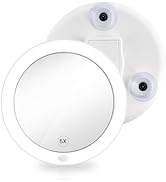 EMKE Cosmetic Mirror with Lighting with 5x Magnifying Mirror, LED Bathroom Mirror Magnification.