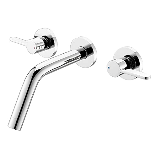 Robinet mural de lavabo double manette pour salle de bain - 2