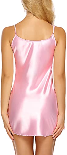 Image of Honeymoon Night Dresses for Women - Lightweight Satin Sleepwear Nighties, Hot Bridal Nightwear Dress and Suit for Women, Ladies Lightweight Wear Comfortable, Stylish Nighty for Girls