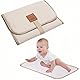 SDXCJY Baby-Wickelunterlage, 1 Stück, tragbare Wickelunterlage, wasserdicht und weich, tragbar, Windel mit magischen Aufklebern, geeignet für Outdoor-Aktivitäten und Tourismus (Beige)