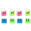 Pink, Yellow, Blue, Green