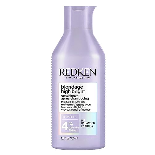 Redken, Acondicionador Iluminador con Vitamina C, Para Cabello Rubio Sin Brillo y Apagado, Blondage High Bright, 300 ml
