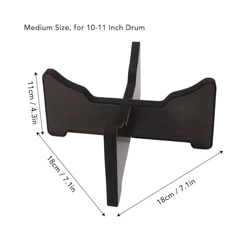 Eujgoov Detachable Drum Stand, Ethereal Drum Bracket Wood Tongue Drum Holder for Ethereal Drums Tongue Drums Handpan Drums (Medium for 10‑11 Inch Drum) by Eujgoov - Image 4