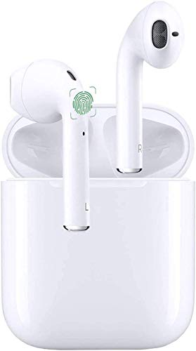 Auriculares Bluetooth 5.0 Auricular Inalámbrico Control Táctil con Graves Profundos In-Ear Auriculares Bluetooth con Caja de Carga Rápida IPX7 Impermeables,para Android/iPhone/Airpods/Samsung