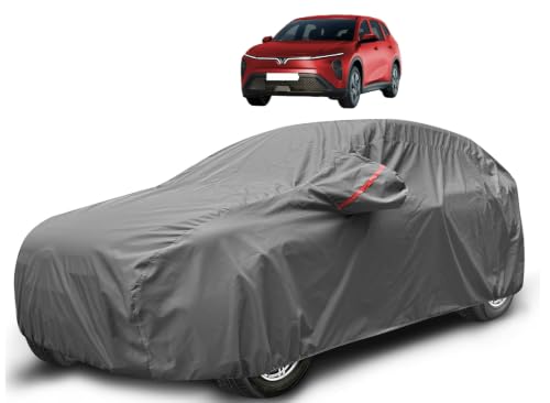 Image of Auto Hub Car Cover Compatible with Vinfast Limo Green with Mirror Pocket, Waterproof Layers, Limo Green Car Cover Waterproof - Taiwan Grey