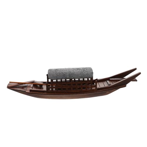 Modèle de bateau vintage voilier miniature ornement de collection bois