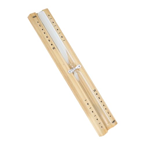 Gatuida Wooden Hourglass Timer Sauna Hourglass for Steam Decorative Clock Glass Tube