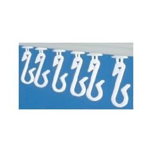 Euroshowers Gliders & Hooks - White (24 Pk) 69911