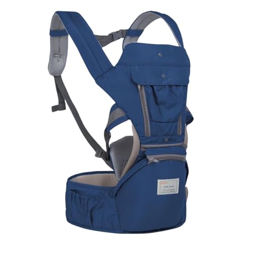 AIEBAO Bolsa Canguru, Ergonômica, 12 Posições, 3 Em 1, 3 Bolsos Externos, Bebês 0 a 36 Meses, Capaci