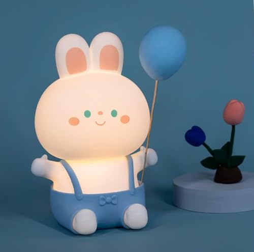 Image of Desidiya Small Bunny Rechargeable Silicone Night Lamp - Rabbit Night Lamp, Kids Night Light, Nursery Decor, Birthday Gift, Silicone LED Light