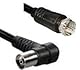 KesCom® ITC12533 Hochwertiges Antennenkabel F-Stecker gerade auf IEC Koax Buchse gewinkelt 1,5m schwarz, 100% doppelt geschirmt, RoHS, > 85dB