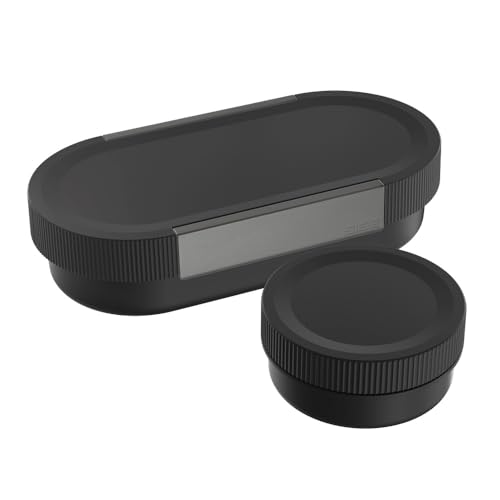 Sigg - LUMO Lunchbox L Black - with Divider & Leakproof Snack Box - Microwave & Dishwasher Safe - BPA Free - Lightweight Polypropylene - Swiss Design, Made in Germany - for Work & School - 1 L