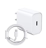 iPhone 12 13 Fast Charger, Apple MFi Certified 20W Type C Wall Charger Plug Block with 6FT USB C to...
