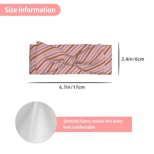 Pink Diagonal Stripe Print Baby Girl Bows Headbands Baby Girls Newborn Headbands Infant Toddlers 0-6 Months3