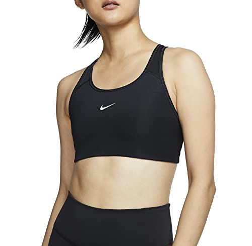 Nike Swoosh Dri-Fit Bra Sport BH (M, Black/White)