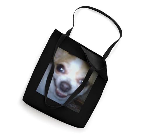 Funny Chihuahua Face Blurry Meme Dog Humor Tote Bag
