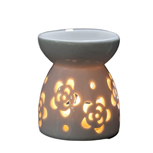 Lámpara Calentadora Velas, Vela de cerámica Horno de aromaterapia Lámpara Horno de aceite esencial Quemador romántico for el hogar Difusor de calentador de cera for el hogar Oficina Dormitorio Sala de