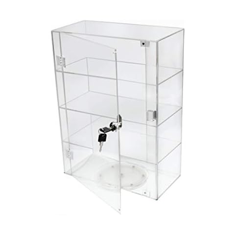 PC3721® 1 Vitrina de acrílico Transparente con Puerta Frontal y Cerradura de Seguridad Cover