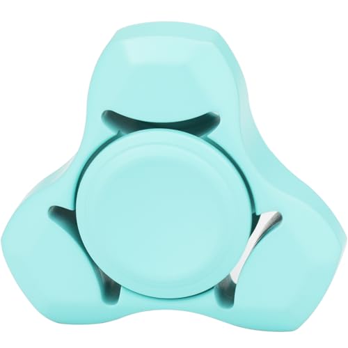 Image of FREELOVE Premium Metal Fidget Spinner for Adults, Stainless Steel Heavy Silent Spinner with Precision Bearing, Small Office Desk Toy & EDC for Stress Relief Focus ADHD, Ceramic Plated Blue