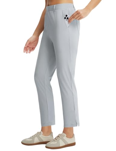 Image of baleaf Women's Golf Pants with Pockets for Work Travel Fit | 25 inch, Stretch, Wrinkle-Resistant, Comfort Fabric, Lightweight, Petite, Ankle, Slacks for Women, Casual, Commute