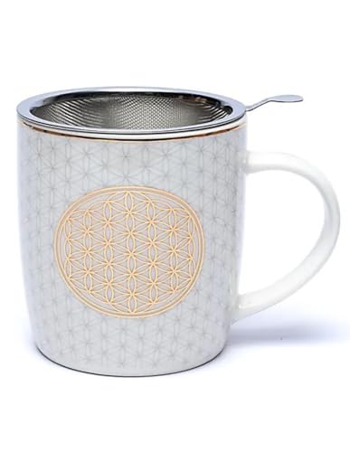 Coco Papaya Mug infuseur à thé 400ml | Décor fleur de vie