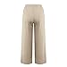 Rikbuig Wide Leg Pants Woman Drawstring Elastic High Waisted Palazzo Flowy Boho Baggy Linen Pants with Pockets Loose Swim Beach Cover Up Petite Lounge Gaucho Lightweight Summer Yoga Gauze Casual Pant