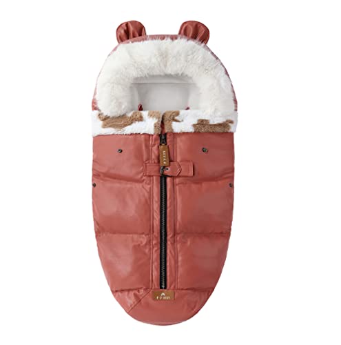 Saco de Silla de Paseo Universal,Saco de Dormir Térmico para Bebé,Funda de Pie para cochecito de Invierno,Accesorios Cochecito,Resistente al Viento,Impermeable,Resistente al Frío,Lavable (Rosa oscuro) Cover