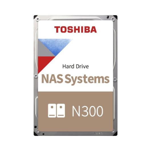 Toshiba Disques Durs Marque Modèle N300 NAS - Disque Dur - 18To - Interne - 3.5" - SATA 6Gb/s - 7200 RPM - Buffer : 512 Mo