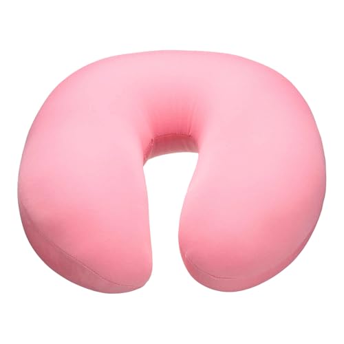 Almohada de viaje en forma de U 28 cm rosa miniatura 1