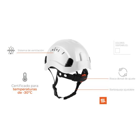 Casco con Ventilacion EN 397 sin Visera con Barboquejo CLIMBEX Vent 80655