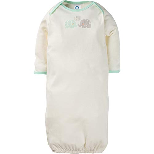 Gerber Unisex Baby Boy And Girls 4-Pack Sleeper Gown Elephants 0-6 Months #TOP1