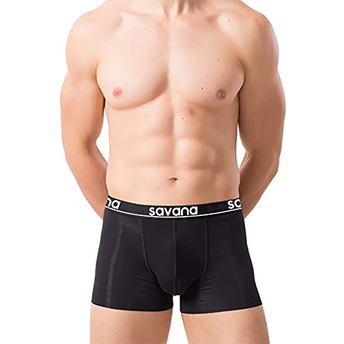 Savana Varicocele Underwear Premium Men's Boxer Briefs M07 Sports Multipack New Micro Modal Underpants Underwear Boxer Shorts Men | Comfortable | Breathable | Cooling | S Black