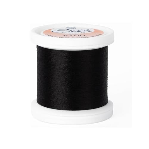 YLI Threads Silk Thread – 100 wt Fine Japanese Silk for Appliqué, EPP, and Quilting - Black