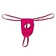 VemeFufu Sexy Herren-Slip, Erotisch, Mit Öffnung Vorne, Mankini, Unterwäsche, Triangel, Höschen, Gaze, Loch, C. Rosarot 01, One Size