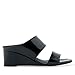 Aerosoles Women's WHEELER Wedge Heel Slide Sandal, Black Patent PU, 8.5M