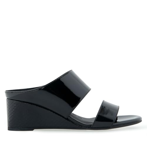 Aerosoles Women's WHEELER Wedge Heel Slide Sandal, Black Patent PU, 10M by Aerosoles - Used condition - Image 6