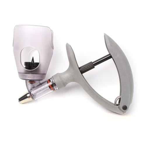 BINSKJ Jeringa Automática para Ganado, Jeringa De Recarga Automática Ajustable Y Continua con Tapa para Botella, Escala Transparente, Fácil Observación para Ganado, Aves, Cerdos, Ovejas